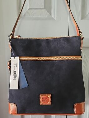 Dooney & Bourke Navy Suede Leather Crossbody